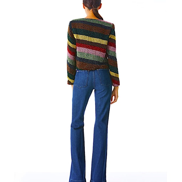 Alice + Olivia Multi with Tag Kidman Sequined Boxy Jacket Blazer - Picture 5 of 14